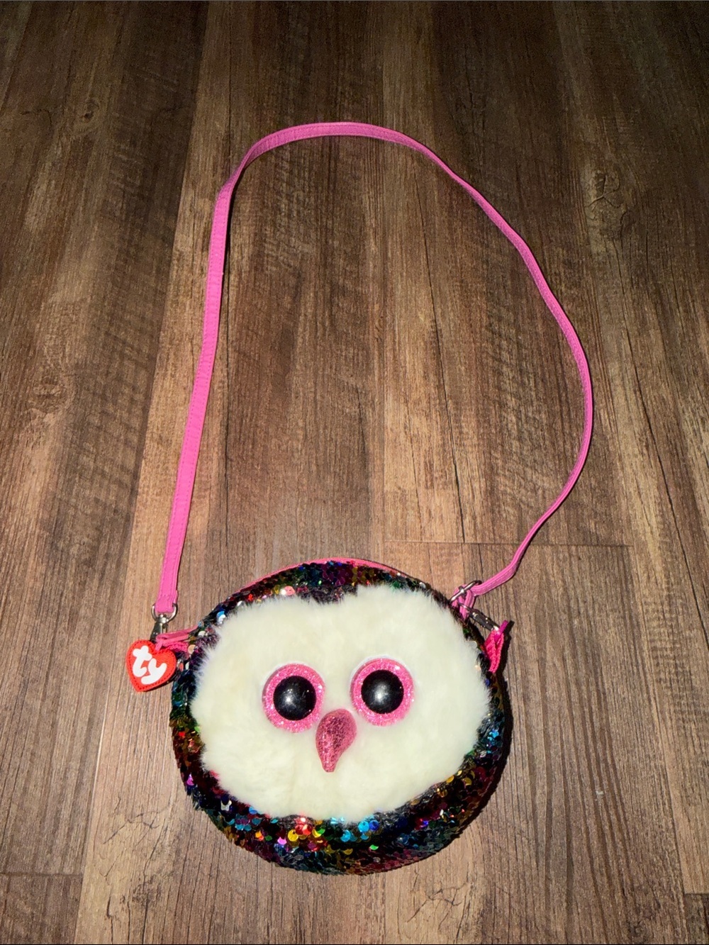 Ty Owl Purse Owen Beanies Rainbow Sequins Purse